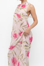 Load image into Gallery viewer, Vintage x Made in Hong Kong x VALERIE STEVENS Light Pink Floral Semi-Sheer Maxi Dress (S, M)