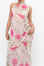 Load image into Gallery viewer, Vintage x Made in Hong Kong x VALERIE STEVENS Light Pink Floral Semi-Sheer Maxi Dress (S, M)