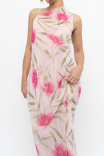 Load image into Gallery viewer, Vintage x Made in Hong Kong x VALERIE STEVENS Light Pink Floral Semi-Sheer Maxi Dress (S, M)