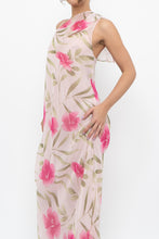 Load image into Gallery viewer, Vintage x Made in Hong Kong x VALERIE STEVENS Light Pink Floral Semi-Sheer Maxi Dress (S, M)