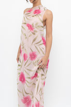Load image into Gallery viewer, Vintage x Made in Hong Kong x VALERIE STEVENS Light Pink Floral Semi-Sheer Maxi Dress (S, M)