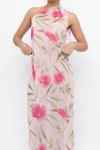Load image into Gallery viewer, Vintage x Made in Hong Kong x VALERIE STEVENS Light Pink Floral Semi-Sheer Maxi Dress (S, M)