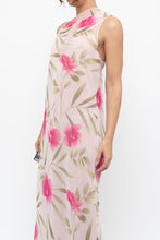 Load image into Gallery viewer, Vintage x Made in Hong Kong x VALERIE STEVENS Light Pink Floral Semi-Sheer Maxi Dress (S, M)