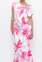 Load image into Gallery viewer, MARELLA x Pink, White Floral Satin Maxi Dress (S, M)