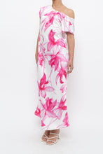 Load image into Gallery viewer, MARELLA x Pink, White Floral Satin Maxi Dress (S, M)
