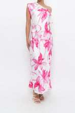 Load image into Gallery viewer, MARELLA x Pink, White Floral Satin Maxi Dress (S, M)