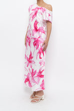 Load image into Gallery viewer, MARELLA x Pink, White Floral Satin Maxi Dress (S, M)