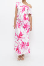 Load image into Gallery viewer, MARELLA x Pink, White Floral Satin Maxi Dress (S, M)