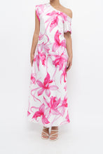 Load image into Gallery viewer, MARELLA x Pink, White Floral Satin Maxi Dress (S, M)