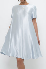 Load image into Gallery viewer, Modern x Ice Blue Flowy Satin Midi Dress (XS-M)