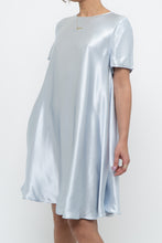 Load image into Gallery viewer, Modern x Ice Blue Flowy Satin Midi Dress (XS-M)