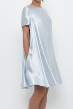 Load image into Gallery viewer, Modern x Ice Blue Flowy Satin Midi Dress (XS-M)