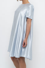 Load image into Gallery viewer, Modern x Ice Blue Flowy Satin Midi Dress (XS-M)