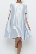 Load image into Gallery viewer, Modern x Ice Blue Flowy Satin Midi Dress (XS-M)