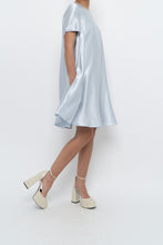 Load image into Gallery viewer, Modern x Ice Blue Flowy Satin Midi Dress (XS-M)