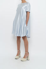 Load image into Gallery viewer, Modern x Ice Blue Flowy Satin Midi Dress (XS-M)