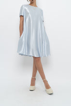 Load image into Gallery viewer, Modern x Ice Blue Flowy Satin Midi Dress (XS-M)
