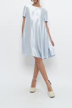 Load image into Gallery viewer, Modern x Ice Blue Flowy Satin Midi Dress (XS-M)