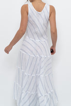 Load image into Gallery viewer, CP SHADES x Made in USA x White Striped Linen Maxi Dress (S)