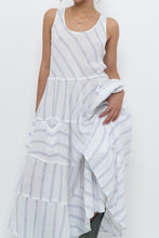 Load image into Gallery viewer, CP SHADES x Made in USA x White Striped Linen Maxi Dress (S)