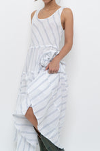 Load image into Gallery viewer, CP SHADES x Made in USA x White Striped Linen Maxi Dress (S)