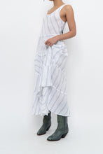 Load image into Gallery viewer, CP SHADES x Made in USA x White Striped Linen Maxi Dress (S)