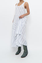 Load image into Gallery viewer, CP SHADES x Made in USA x White Striped Linen Maxi Dress (S)