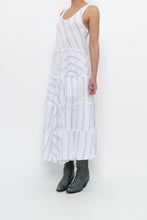 Load image into Gallery viewer, CP SHADES x Made in USA x White Striped Linen Maxi Dress (S)