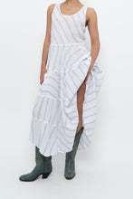 Load image into Gallery viewer, CP SHADES x Made in USA x White Striped Linen Maxi Dress (S)