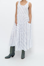 Load image into Gallery viewer, CP SHADES x Made in USA x White Striped Linen Maxi Dress (S)