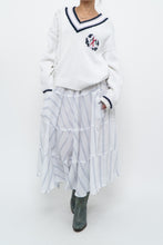Load image into Gallery viewer, CP SHADES x Made in USA x White Striped Linen Maxi Dress (S)