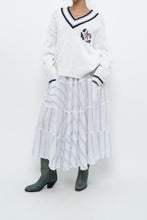Load image into Gallery viewer, CP SHADES x Made in USA x White Striped Linen Maxi Dress (S)