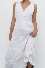 Load image into Gallery viewer, Vintage x White Lightweight Embroidered Tiered Dress (M, L)