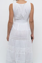 Load image into Gallery viewer, Vintage x White Lightweight Embroidered Tiered Dress (M, L)