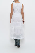 Load image into Gallery viewer, Vintage x White Lightweight Embroidered Tiered Dress (M, L)