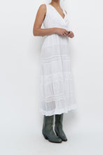 Load image into Gallery viewer, Vintage x White Lightweight Embroidered Tiered Dress (M, L)
