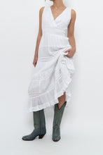 Load image into Gallery viewer, Vintage x White Lightweight Embroidered Tiered Dress (M, L)