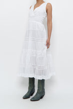 Load image into Gallery viewer, Vintage x White Lightweight Embroidered Tiered Dress (M, L)