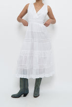 Load image into Gallery viewer, Vintage x White Lightweight Embroidered Tiered Dress (M, L)