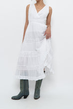 Load image into Gallery viewer, Vintage x White Lightweight Embroidered Tiered Dress (M, L)