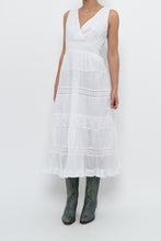 Load image into Gallery viewer, Vintage x White Lightweight Embroidered Tiered Dress (M, L)
