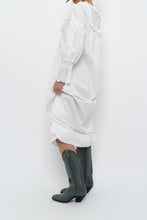 Load image into Gallery viewer, Modern x White Cotton Long Sleeve Lace Dress (XS)
