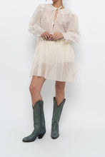 Load image into Gallery viewer, WILFRED LE FOU x Cream Sheer Metallic Babydoll Dress (XS, S)