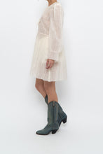 Load image into Gallery viewer, WILFRED LE FOU x Cream Sheer Metallic Babydoll Dress (XS, S)