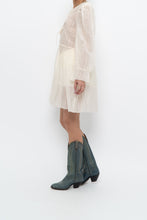 Load image into Gallery viewer, WILFRED LE FOU x Cream Sheer Metallic Babydoll Dress (XS, S)