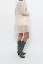 Load image into Gallery viewer, WILFRED LE FOU x Cream Sheer Metallic Babydoll Dress (XS, S)