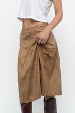 Load image into Gallery viewer, Vintage x Tan Pleated Soft Midi Skirt (S, M)