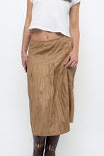 Load image into Gallery viewer, Vintage x Tan Pleated Soft Midi Skirt (S, M)