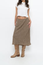 Load image into Gallery viewer, Vintage x MAX STUDIO Black, Brown Polkadot Midi Skirt (L, XL)