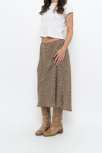 Load image into Gallery viewer, Vintage x MAX STUDIO Black, Brown Polkadot Midi Skirt (L, XL)